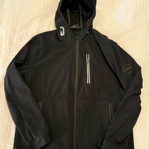 Men's Black Hooded Windbreaker